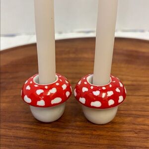 Vintage Party Leuchter German Toadstool Candle Holders